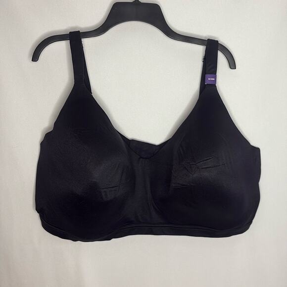 NWT catherines intimates full coverage smooth no wire bra in black 54DDD - Picture 1 of 6